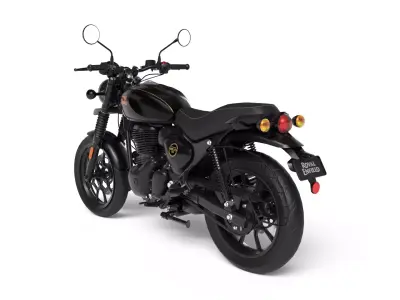 Royal Enfield Hunter 350 - Factory Black - Realistic 3D Model Low-poly 3D model