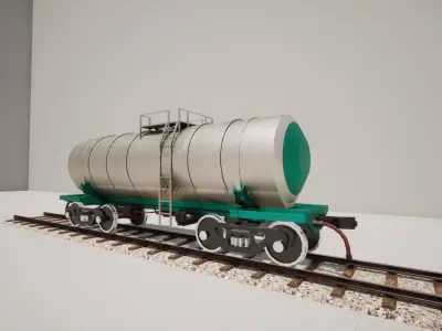 Animated game-ready TankcarV5 Low-poly 3D model