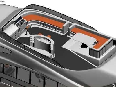 luxury yacht 3D model  3D model