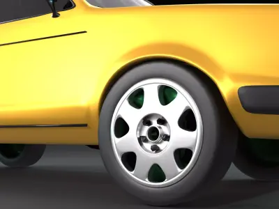 Volkswagen Golf1 - Low poly car Low-poly 3D model