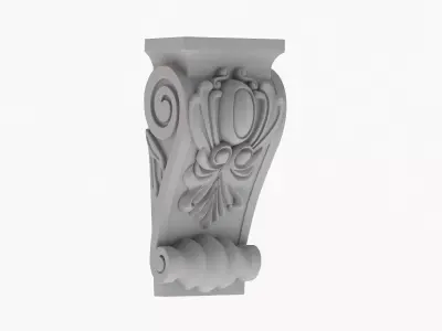 Scroll Corbel 61 - 3D Printable 3D model