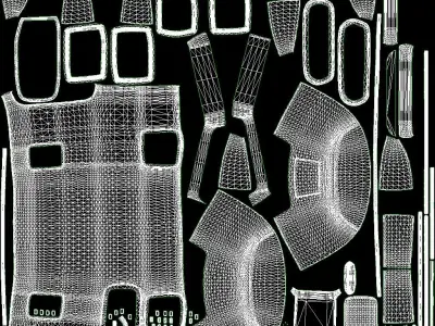 Camper Van Low-poly 3D model