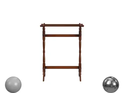 BOONE HEIRLOOM CHERRY BLANKET RACK 3D model
