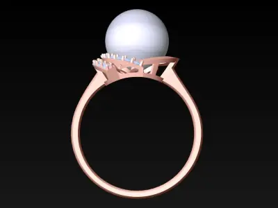 Pearl Ring - Womens Rings  - N719826 3D print model