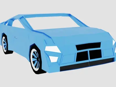 Poly - Build Car Low-poly 3D model