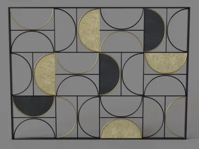 Deco 79 Contemporary Metal Abstract Wall Decor 3D model