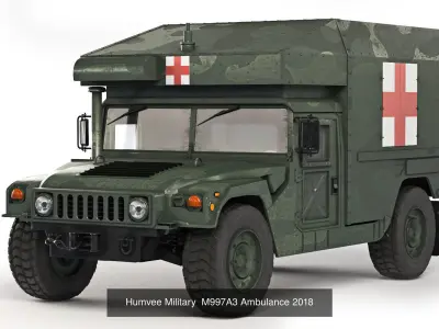 Humvee Military M1038 M1097A2 M1165A1 M1038 M242 Bushmaster 3D Model Pack