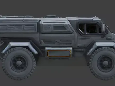Elite Performance Tactical Military Car 3D Model Low-poly 3D model