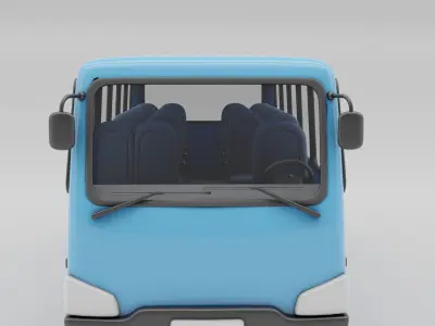 Cartoon bus 3D model