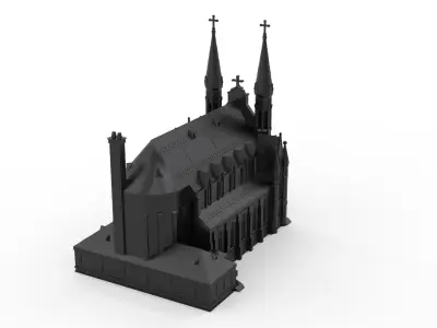St Pauls Cathedral Birmingham - Alabama 3D print model