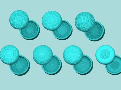 30 Sunflower Molds Pack - Silicone Maker - Template 3D Model Collection