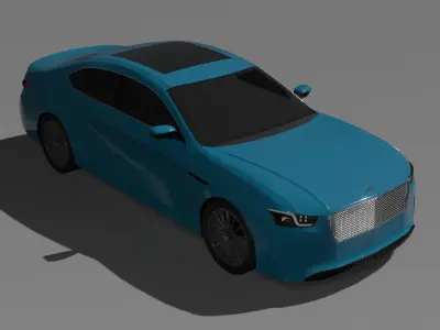 D-Segment Sedan Low-poly 3D model