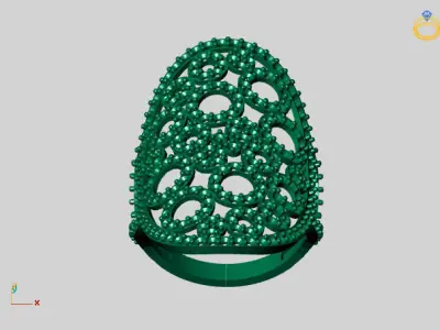 Vintage Womens Diamond Ring Women Rings 3dmodels 3D print model 3D print model 21
