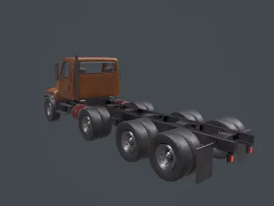 Big truck Low-poly 3D model
