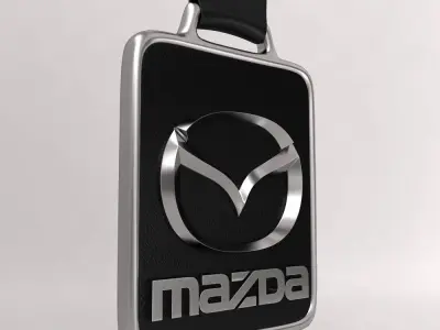 Mazda car logo keychain 3d model  3D model