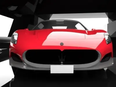 meserati mc20 royal glossy red edition Low-poly 3D model