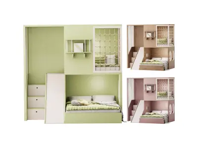Childrens bunk bed 35 3D model
