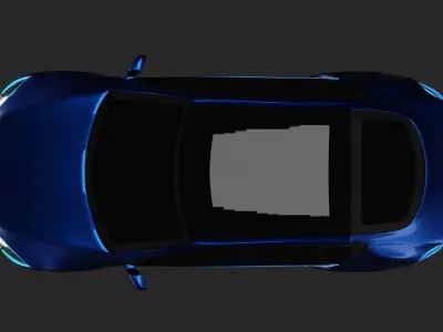 Tesla Model S car Low-poly 3D model
