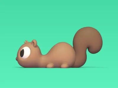Squirrel Chopstick Holder 3D print model