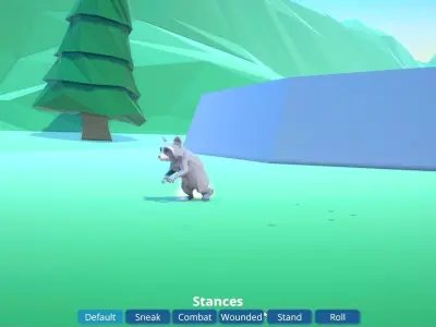 Poly Art Raccoons and Red Panda Low-poly 3D model