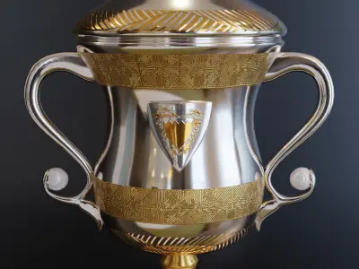 F1 Trophy - Bahrain GP Trophy Low-poly 3D model