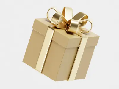 Gift box 3d model Low-poly 3D model