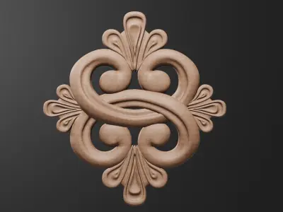 Decor for wood carving 3D print model purchase