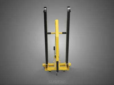 FULLY FOLDED HYDRAULIC JACK ENGINE CRANE HOIST LIFTING COMPACT 3D model