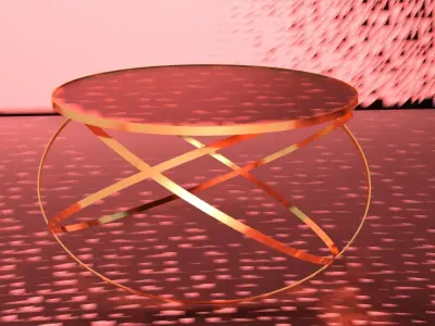Modern Coffee Table Furniture Low-poly 3D model