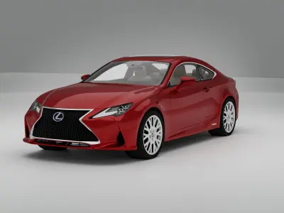 Lexus RC300h 2019 detailed interior 3D model