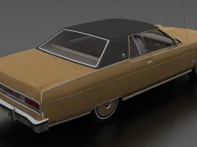 Marquis Brougham 2dr 1973 Low-poly 3D model