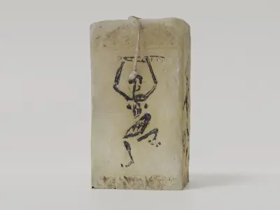 Antique Candle Photogrammetry Scanned 3D Model  Realism Low-poly 3D model