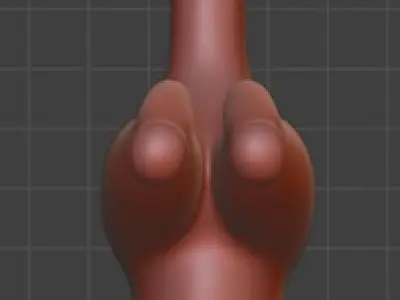 Sculpted Cat for games 3D model