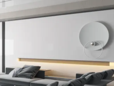 minimalist Modern room living 3D model