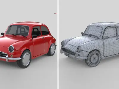 Generic Compact City Car 1960 3D model
