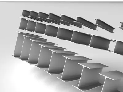 Metal Beam HEAA 3D model