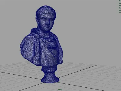 ROMAN BUST Low-poly 3D model