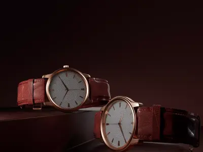 Rose Gold Luxury Watch Model 3D Blender 3D model