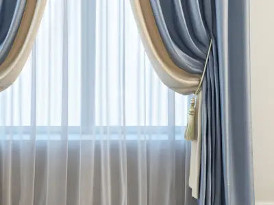 Set 14 Curtains 3D model