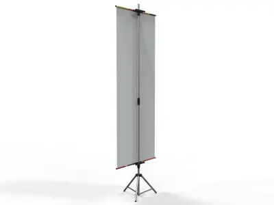 Tripod Banner Stand 3D model