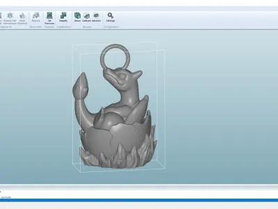 Charizard Pokemon pendant jewelry gold 3D print model