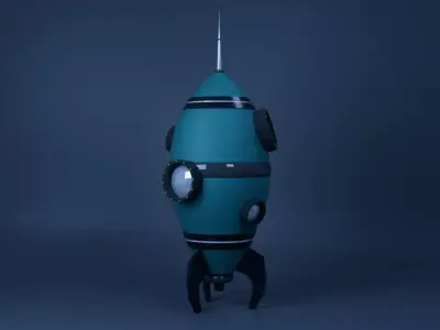 little rocket 3D model