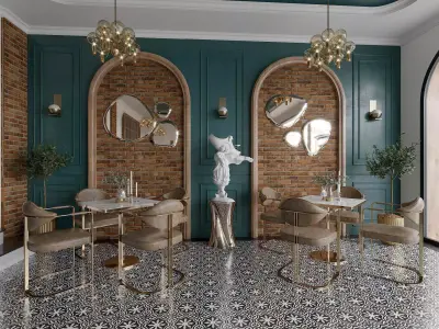 restaurant interior 3D model buy