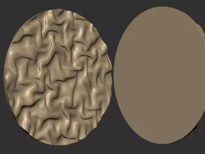 Drapery Sculptures Circle Wall Art Panel for CNC or 3D Print STL 3D print model