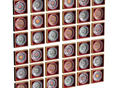 Set of eastern dishes 3D model