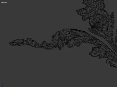 Classic decor ornament v-3D model 34 3D model