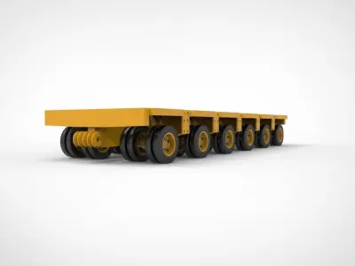 modular trailer 3D model