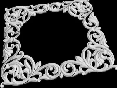 Central decor ornament for furniture 3D model 492