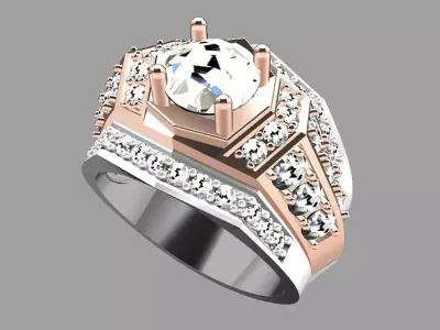 Men ring two part 3D print model