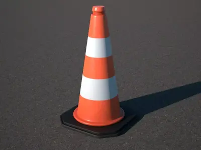 Traffic cone Free low-poly 3D model